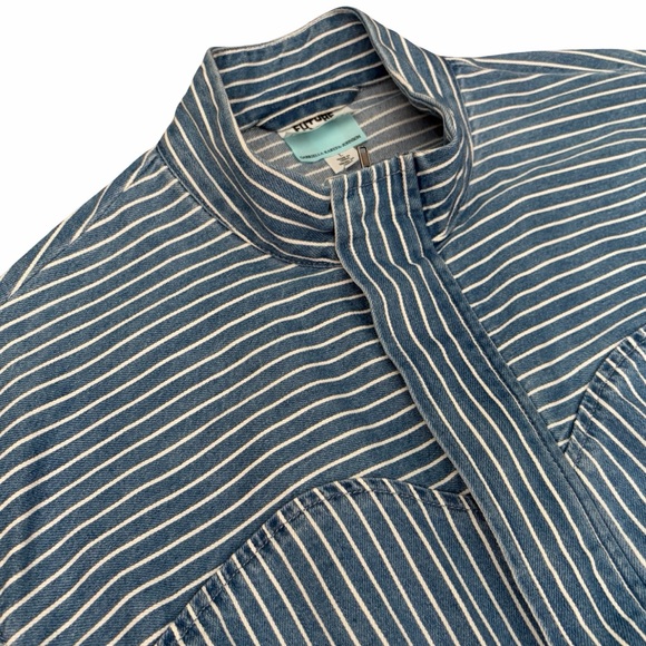 Future Collective | Striped Denim Drawstring Jacket - Picture 3 of 15